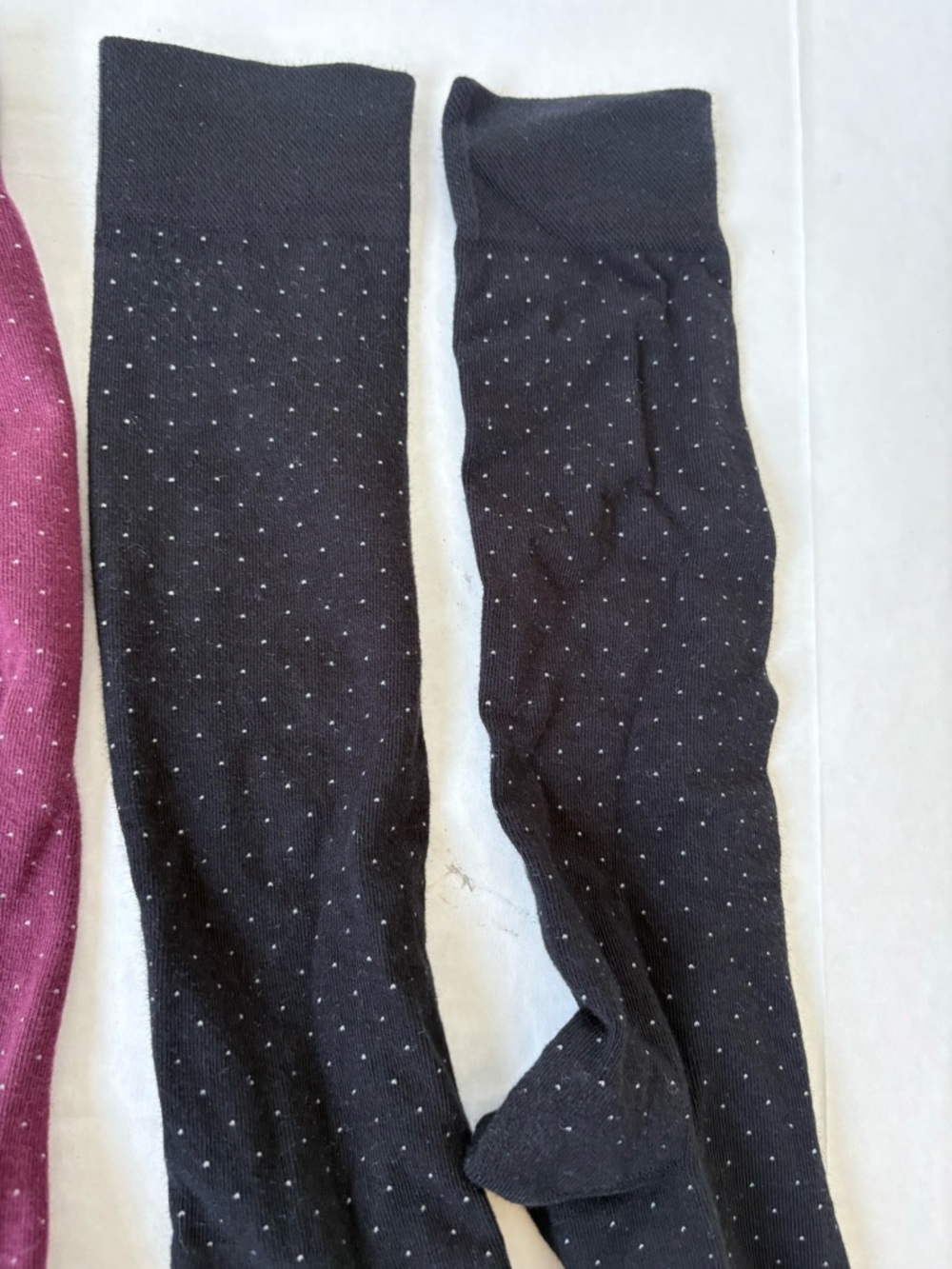Bombas Men’s Dress Socks L Black Blue Burgundy Over the Calf Dot Knee High - Picture 5 of 8